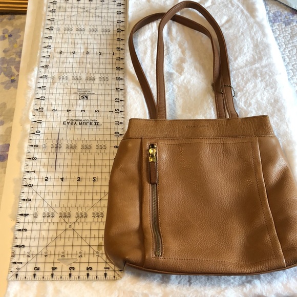 Genuine Leather Zipper Front Shoulder Bag Purse - Picture 12 of 14